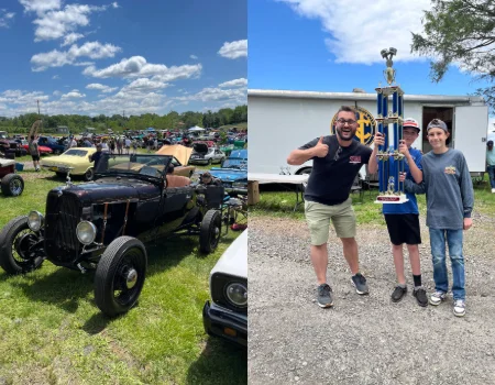 picture of community members & their vehicles
